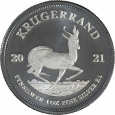 1 UNZE 999 SILBER - AFRIKA KRÜGERRAND / SPRINGBOCK - SILBERMÜNZE -SILBERBARREN 