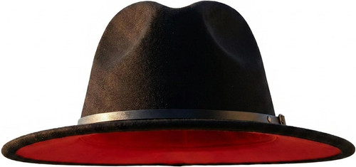 Klassischer fedora hut mit - fedora-hut,