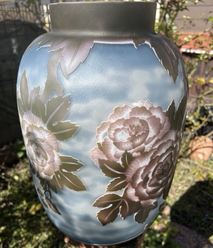 Jugendstil vase geätzt - vase,