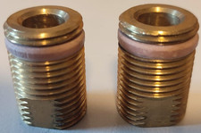 2x Messing Doppelnippel AG