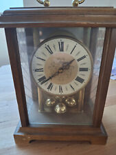 Vintage Schmid-Tisch-Pendeluhr Holzgehäuse Quarz