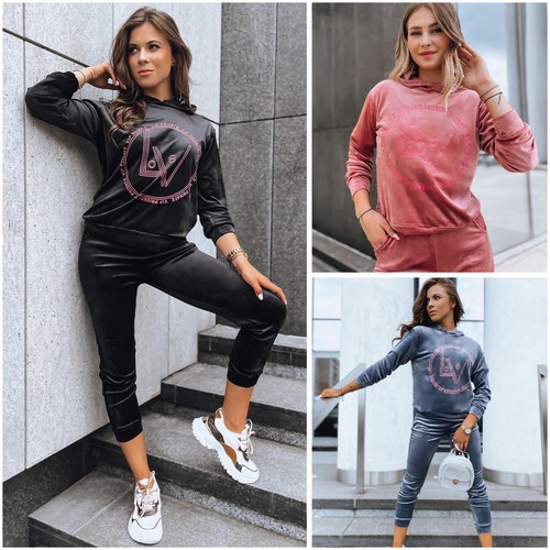 Damen velours trainingsanzug - damen,