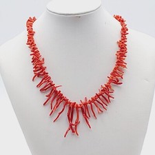 Damen Korallen Kette Collier