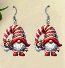 Lustige Ohrringe, Weihnachten, Wichtel, Modeschmuck, Acryl