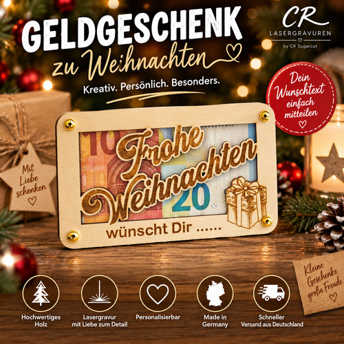 Geldgeschenk weihnachten holz - geldgeschenk,