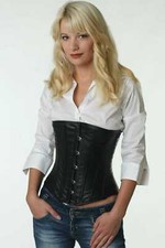 Korsett Corsage Leder Schwarz