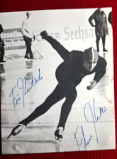 Original-Autogramm von Erhard Keller (Eisschnellläufer), s/w-Bild-Karte,13x10cm