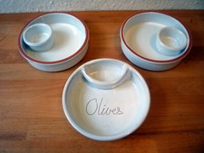 3 Tapas Schalen- Oliven Teller - Teller für Oliven, Aioli etc. - glasierter Ton