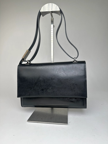 Gucci black leather shoulder - black,