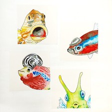 Bilder set fische 20x20cm - fische,