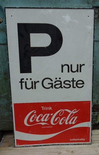 Altes blechschild alu coca - blechschild,