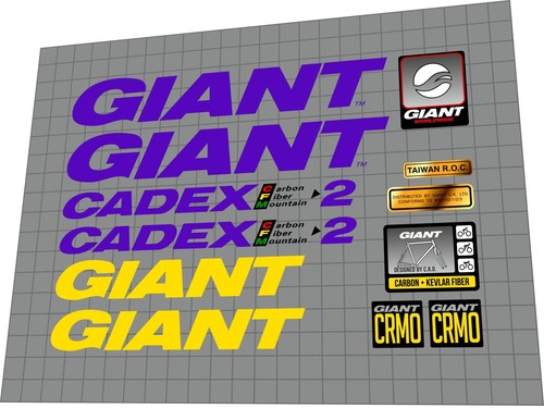 1992 giant cadex cfm decal - cadex,