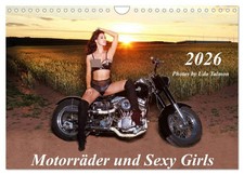 Motorräder und Sexy Girls (Wandkalender 2026 DIN A4 quer), CALVENDO Monatskalend