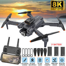 Mini Drohne Mit 8K HD Kamera Selfie RC Quadrocopter WiFi Drone Faltbar 3Akku DHL