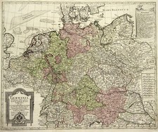 Deutschland Original Kupferstich Landkarte Lotter 1760