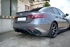 Heck Ansatz Diffusor passend für Alfa Romeo GIULIA VELOCE schwarz Hochglanz