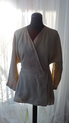 Zara bluse kimono leinen l - gr.,