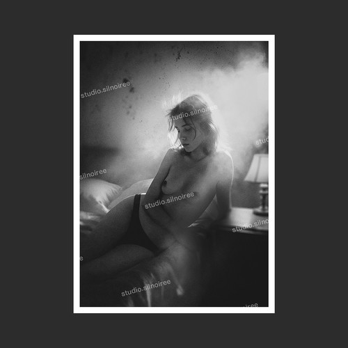 Vintage fotoabzug - vintage, sw