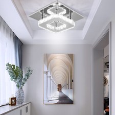 LED Kristall Deckenleuchte Deckenlampe Kronleuchter Wohnzimmer Lampe Kaltweiß