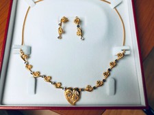 Gold Collier-Set, 22 Karat 916 / 20,12 g   - Kette und Ohrhänger