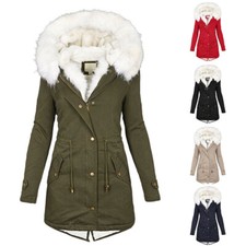 Damen Warm Lange Mantel Winter
