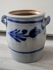 Großer Vorrat Topf Keramik Steingut blau grau Deko Pflanzkübel 