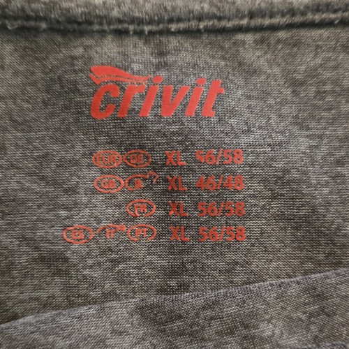 Crivit herren shirt grau rot - crivit,
