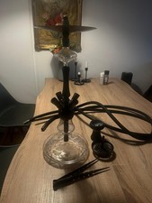 Shisha Set Komplett Edelstahl Steckverschluss Glas Bowl