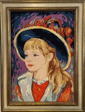 Handgestickte Gobelinstickerei