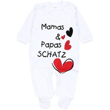 TupTam Unisex Baby Strampler Set Spruch Mamas & Papas Schatz