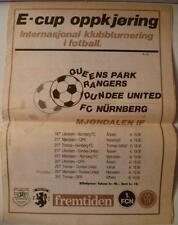 Programm Norwegen 1987 1. FC Nürnberg Queens Park Rangers Dundee United