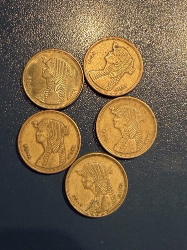 Münzen ägypten 50 - Ägypten, 5x