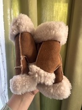 Fellhandsxhuhe Lammfell Braun