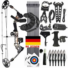 Compoundbogen 20-70lb Einstellbar Klingenpfeilspitzen Jagdbogen Bogenschießen DE