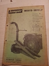 KEMPER Maishäcksler MAIS-WOLF MW Ersatzteilliste 01 Teilekatalog 1971