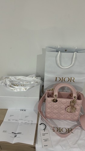 Lady dior tasche leder - leder, rosa