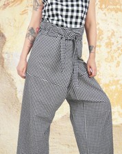 Wickelhose Thaihose Fishermanpants Karohose Unisex Pepita Damen Baumwolle