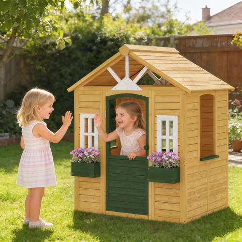 Aiyaplay kinderspielhaus holz - kinderspielhaus,