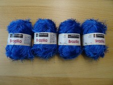 Strickgarn Wolle Fransengarn Effektgarn Schachenmayr Brazilia Fb.56 royalblau