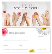Geschenkgutscheine fusspflege - geschenkgutscheine,