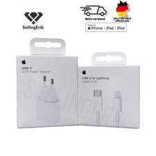 Original Apple 1M-2M USB-C Lightning Kabel / 20W Netzteil iPhone 14 13 12 X 9Pro