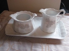 ESCHENBACH Toledo Orchidee 2665 Milchkännchen Zuckertopf auf Platte Kandistopf