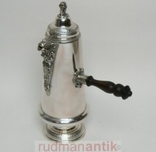 große SCHOKOLADENKANNE KAKAOKANNE SILBER 800 - ARGENTERIA L.A.M.di SEGRE Italien