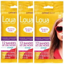 Loua Kaltwachsstreifen wax strips GESICHT Enthaarung Haarentfernung 12 Strips 3x