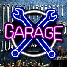 Neon Garagen LED Schild – Wanddeko Licht für Werkstatt, Spielzimmer & Auto-Fans