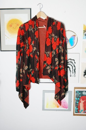 Cardigan strickjacke rosen - cardigan,