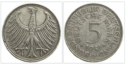 Brd deutsche mark 1951 g - mark,
