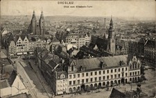 Ak Wrocław Breslau Schlesien, Blick vom Elisabeth-Turm - 4856243