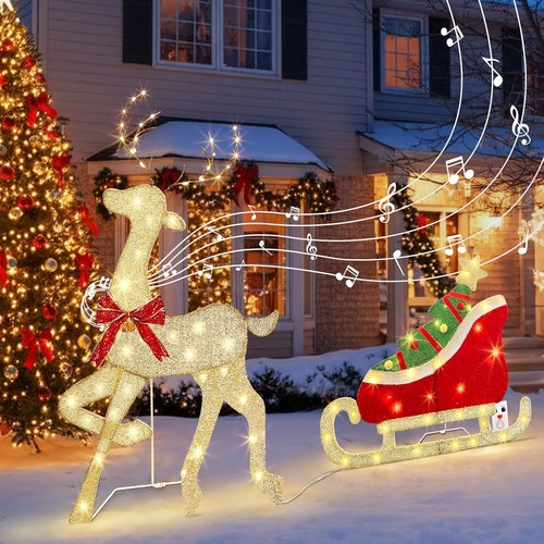 Beleuchtet rentier mit - beleuchtet,