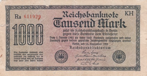 1000 mark reichsbanknote - reichsbanknote , 15